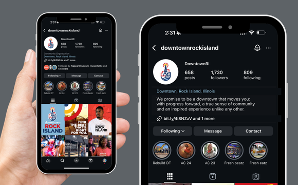 Downtown Rock Island Social Media