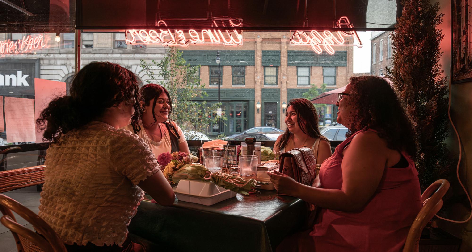 people dining in Downtown Rock Island