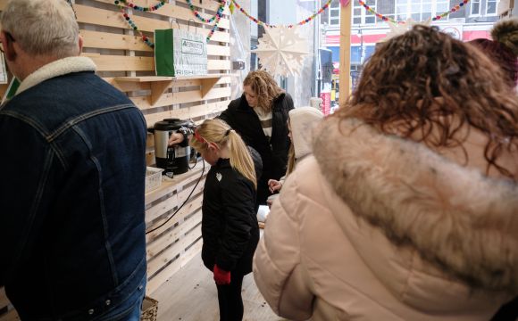 Patrons shopping in Pop-Up Shops