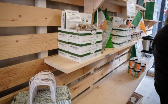 Items on shelves in Pop-Up Shop