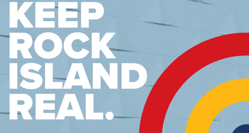 Keep Rock Island Real Graphic