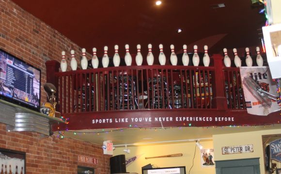 interior of a Roosters sports bar