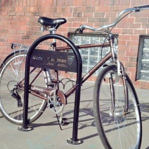 Bicycle at Modern Woodmen of America bike rack