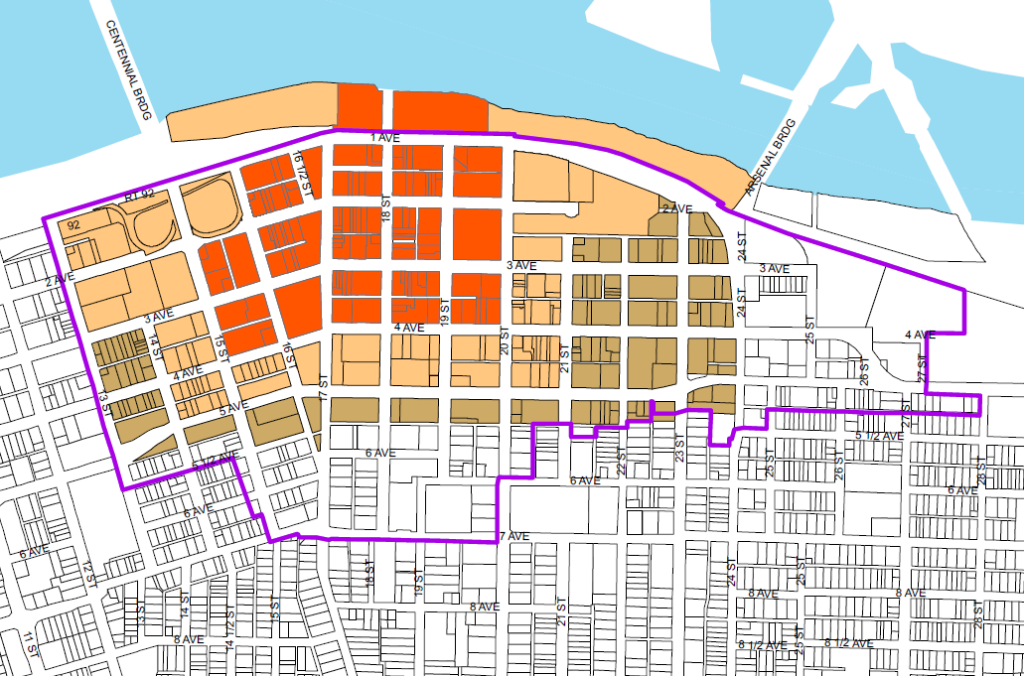 Downtown Rock Island map